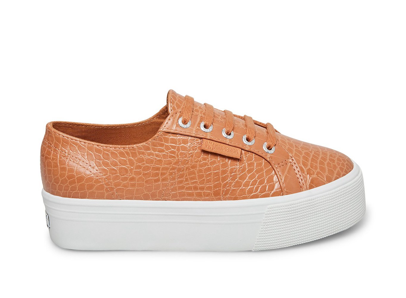 Superga Plataforma Mujer Marrones - 2790 Faux Crocodile - 153497OVA